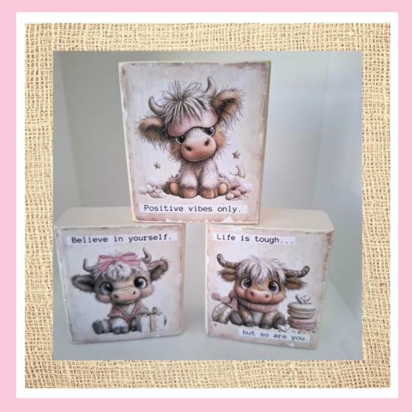 Highland Cow Desk Sitters